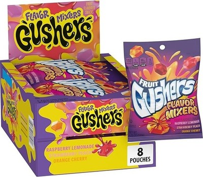 Flavor Mixers Gushers Fruit Snacks 8 Pouches 4.25 oz Variety Pack