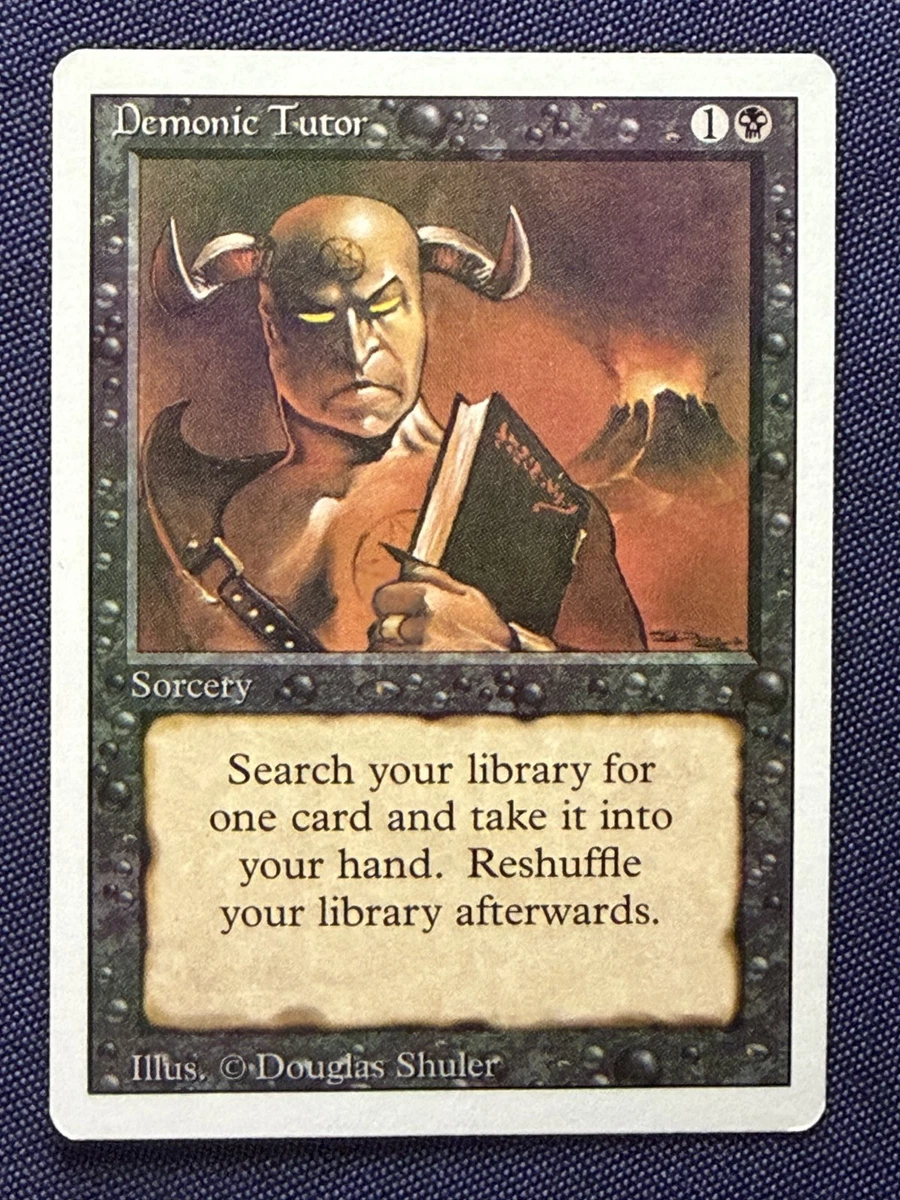 Demonic Tutor Magic: The Gathering Near Mint or Better Uncommon