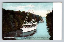 Thousand Islands NY, New York, Steamers Castanet Captain Visger Vintage Postcard