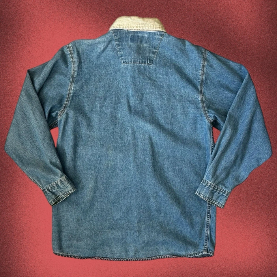 Wrangler HERO Denim Shirt Flannel Boys Button Up Jacket Size L Large 14/16 - Image 2 of 4