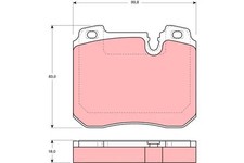 Bremsbelagsatz, Scheibenbremse GDB1161 TRW f�r BMW 7