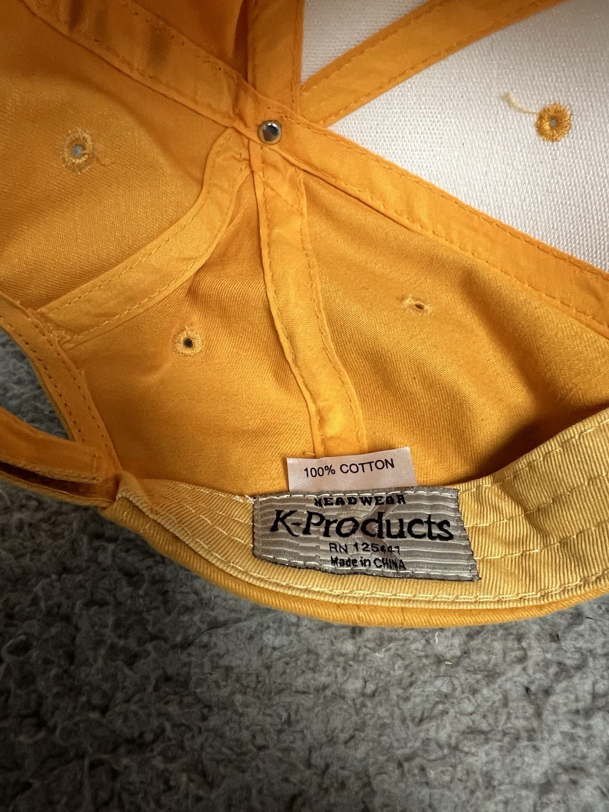 VTG ESPN Strapback Cap Hat Patch Logo Yellow Brow… - image 6