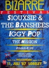 BIZARRE FESTIVAL - 1987 - Siouxsie and the Banshees - Iggy Pop - Poster - Lorele