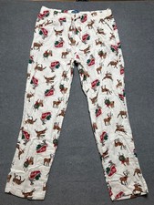 Old Navy Christmas Pajama Pants Womens Large Reindeer Sleigh Holiday Lounge