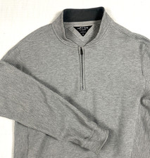 Adidas Adipure Golf 1/4 Zip Ribbed Gray Pullover Mens Small S