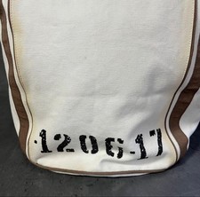 Borsa a tracolla Bottega Veneta tela bonsack bianco sporco usata