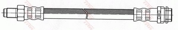Flexible de frein PHB447 TRW pour Mercedes-Benz en caoutchouc renforcé noir