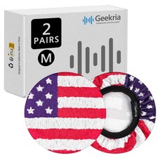 Geekria 2 Pairs Washable Headphone Covers Fits 3.14"-4.33"Headsets America Flag