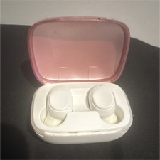 ART SOUND ARTWS50 Wireless Bluetooth Earbuds White Pink Charging Case