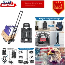 Lightweight Folding Trolley Dolly - 70 lb Capacity Portable Luggage Cart