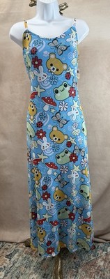 NWT Sweet Society Hot Topic Cute Mesh Blue Kawaii Slip Dress Size S