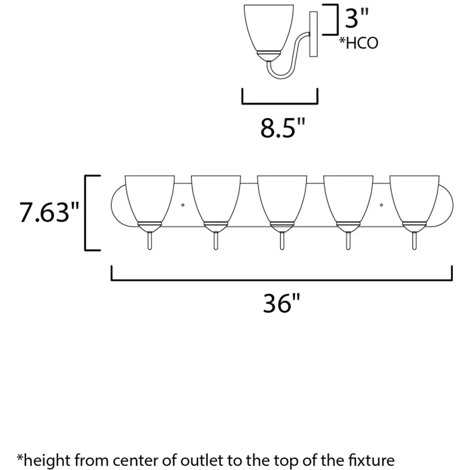 Maxim Lighting 11385FTPC Axis Bathroom Vanity Light Polished Chrome - Image 4 of 4
