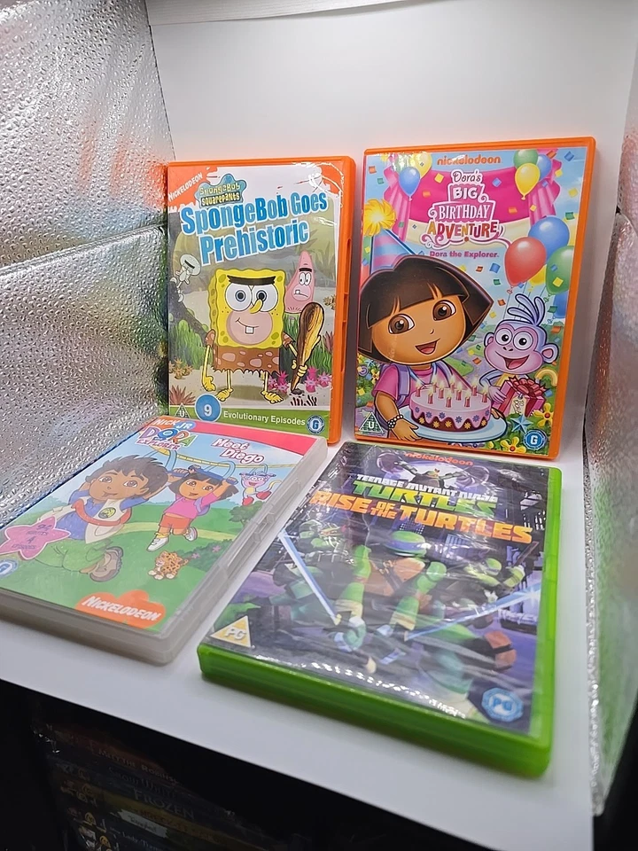 SpongeBob SquarePants Nickelodeon DVD Kid's Bundle 10 DVDs Blaze Tmnt Dora  - Image 2 of 4