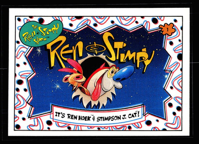 1993 Topps Nickelodeon Nicktoons Card #1 Ren & Stimpy Show