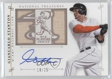 2014 Panini National Treasures Bats 19/25 Giancarlo Stanton #22 Auto 0or4