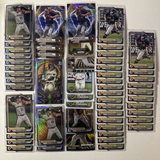 (55x Lot) 2024 BROCK WILKEN Base, Chrome, Refractor Brewers Top 10 Prospect