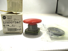 NEW ALLEN BRADLEY 800T-D6J SER.T RED MUSHROOM HEAD PUSH BUTTON