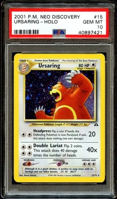 PSA 10 GEM MINT Ursaring 15/75 HOLO Neo Discovery RARE Pokemon