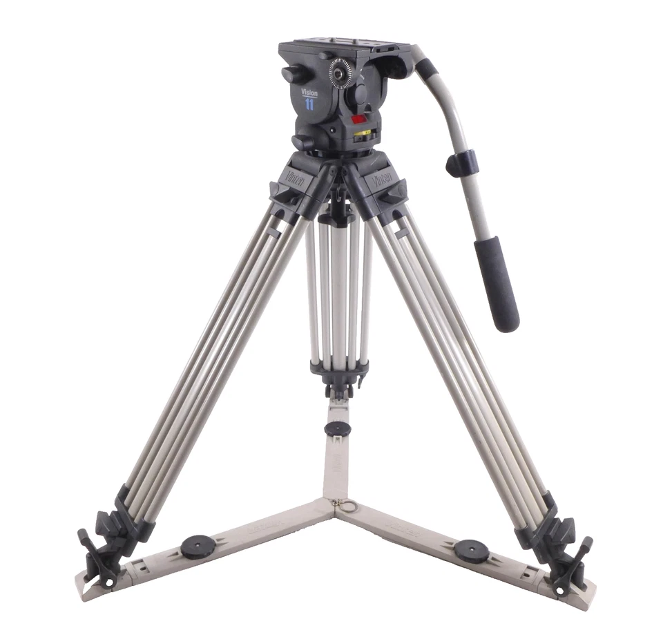 Vinten Vision 11 Fluid Head Aluminum Tripod 100mm Black with Ground Spreader - Image 3 of 4