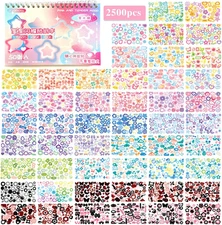 2500PCS Kpop Photocard Stickers Book - Glitter, Butterfly, Heart, Ribbons Deco S