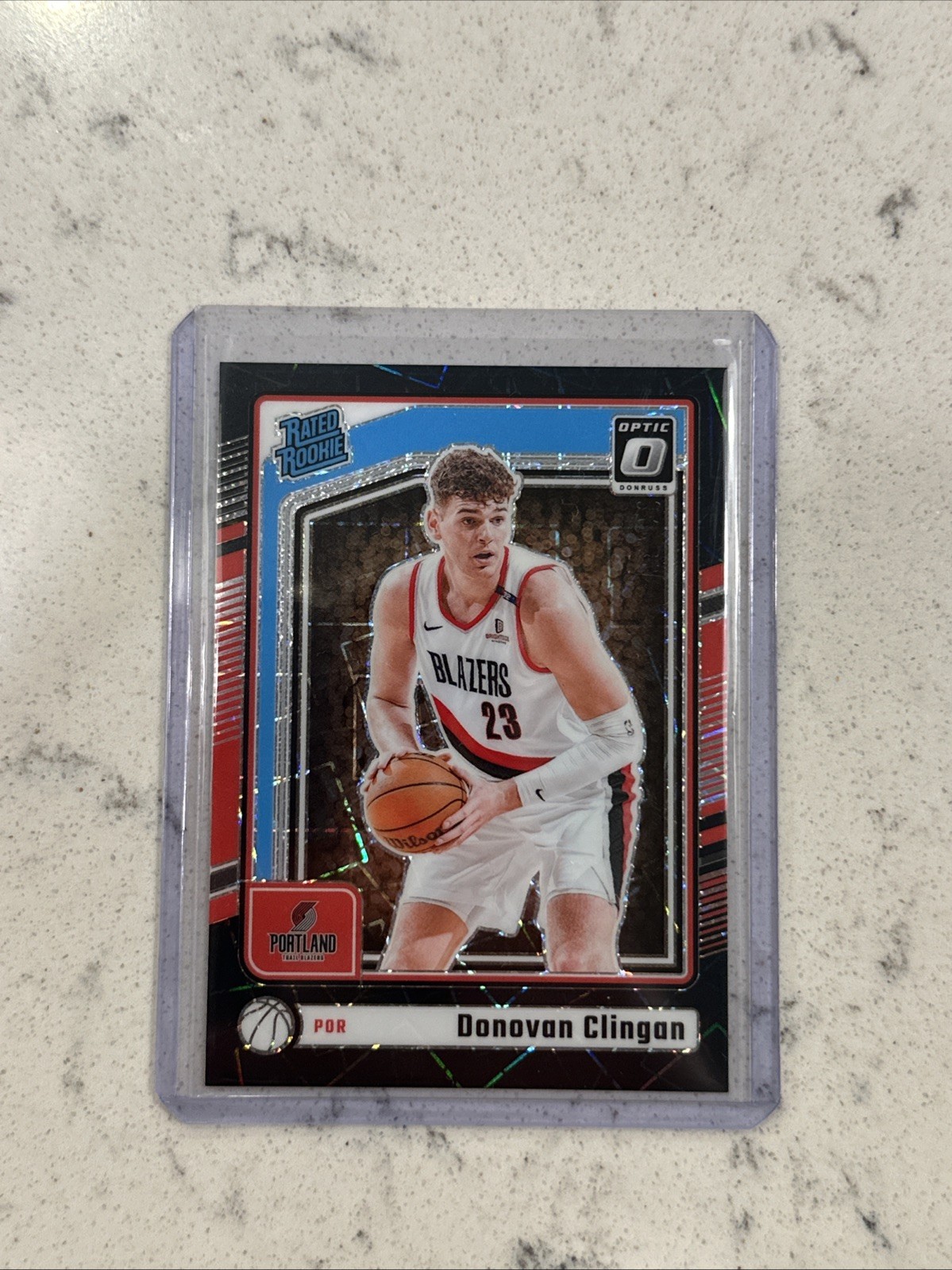 2024-25 Panini Donruss Optic Donovan Clingan #272 RC Rookie Black Velocity /39