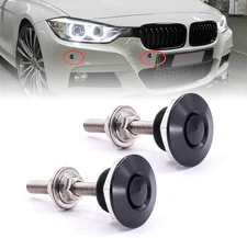 2PCS Bonnet Catch Push Button Quick Release Hood Pins Latch Protectors Lock Set