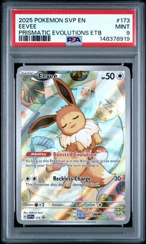 2025 POKEMON SVP EN-SV BLACK STAR PROMO #173 EEVEE PSA 9