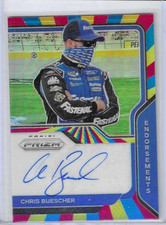2021 Panini Prizm Racing CHRIS BUESCHER RAINBOW ENDORSEMENTS AUTO 01/24 BOOKEND