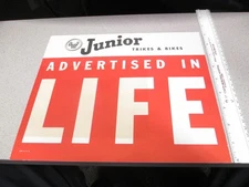 AMF JUNIOR bicycle tricycle 1954 store display advertising LIFE MAGAZINE sign