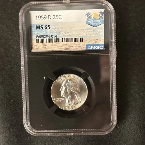 1959 Silver Washington Quarter NGC MS65