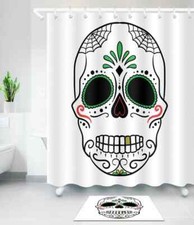 Grass Skeleton Waterproof Bath Polyester Shower Curtain Liner Water Resistant