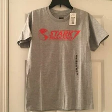 Marvel Mens Size Small Iron Man Stark Industries Grey Tee Shirt New NWT