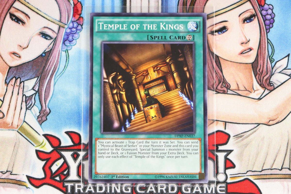 temple of the kings yugioh card YUGIOH MYSTICAL BEAST OF SERKET + TEMPLE OF THE KINGS DPRP COMMON 1ST ED