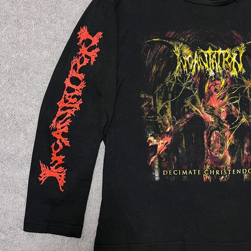 Vintage Incantation Shirt Large Death Metal Band Tee Tour Mortician Immolation - Picture 10 of 18