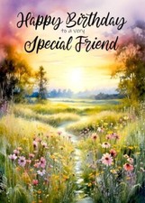 NEW DESIGN Happy Birthday to a Very Special Friend A5 Card Friendship With Love