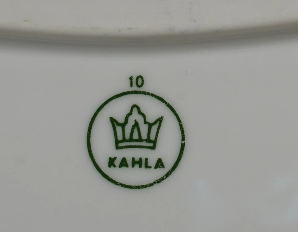 Plato para servir carne de porcelana Kahla Prielblumen decoración años 70 RDA Foto 3 de 3