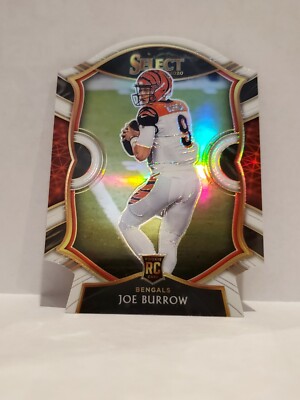 2021 Panini Select Prizm concourse Level die cut White joe burrow #46