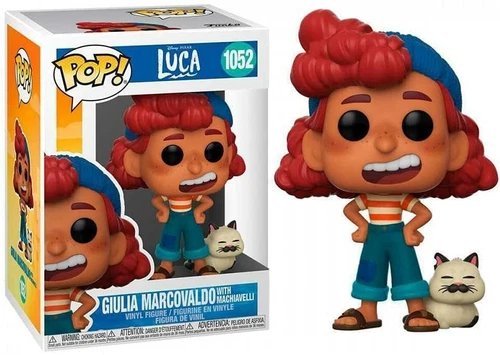 Giulia Marcovaldo With Machiavelli Funko POP Collectible Toy Figure Luca - NEW