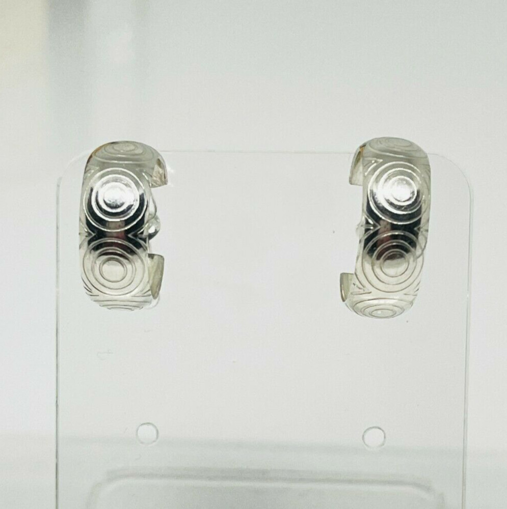 Gorgeous Solid Wide Patterned Cuff Stud Earrings … - image 4