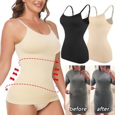 Womens Body Shaper No Bra Shapewear Tank Top Slimmer Camisole Compression Shirts