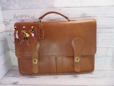 COACH Vintage NYC British Tan Briefcase Satchel Briefbag 5080 - Unisex - NMVC