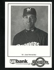 Jose Hernandez Milwaukee Brewers US Bank SGA 5x7 Photocard