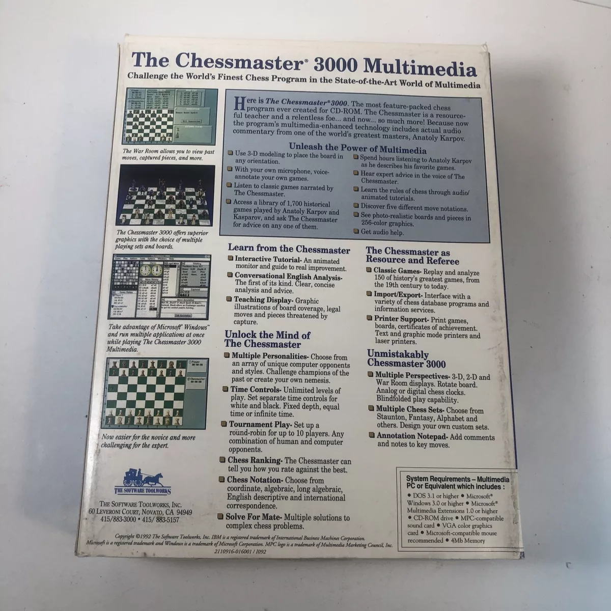 WinWorld: Chessmaster 3000 1.0