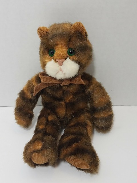 brown tabby cat stuffed animal