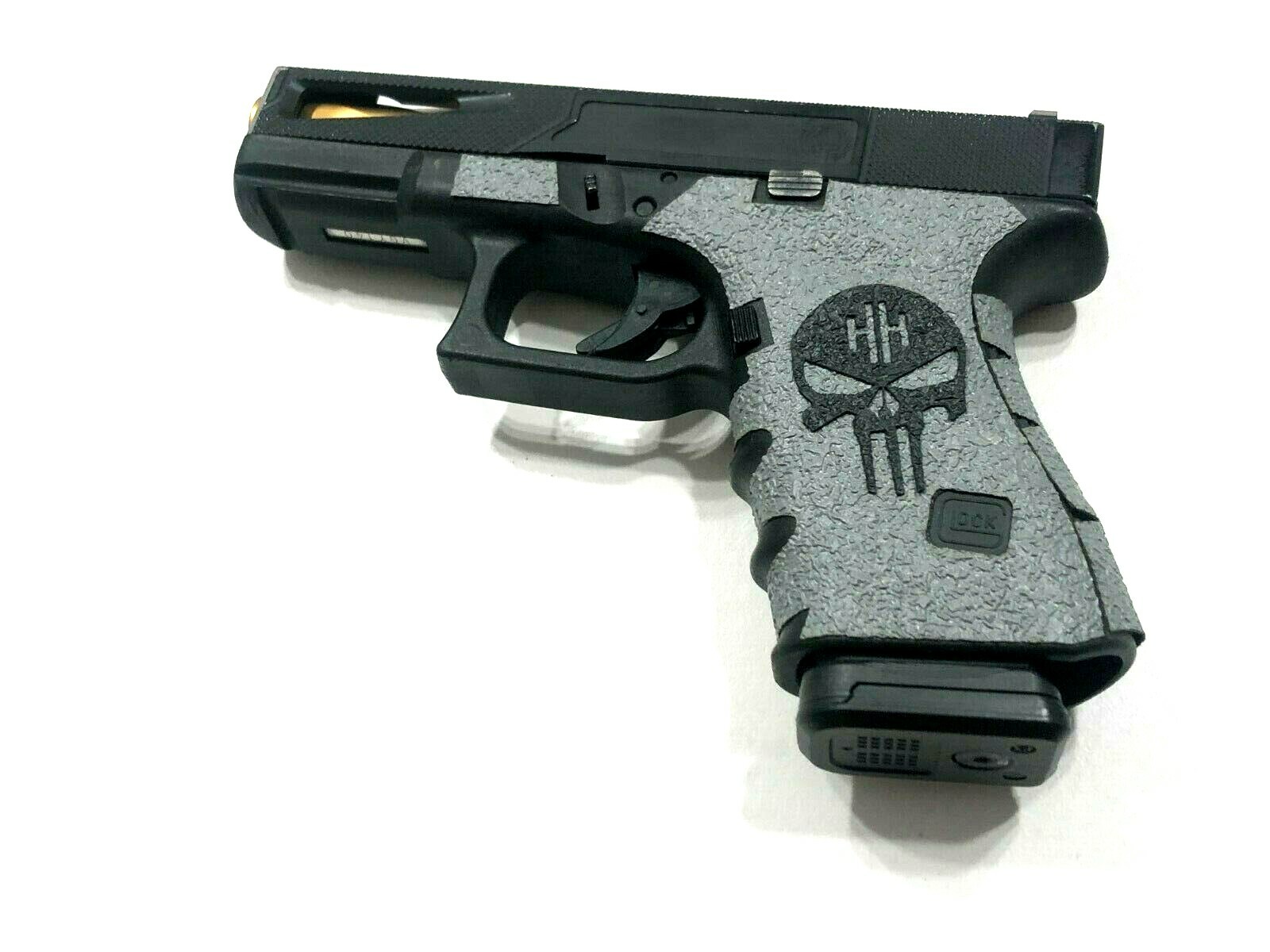 HANDLEITGRIPS Gray Textured Rubber Grip Tape Black SKULL KIT for Glock