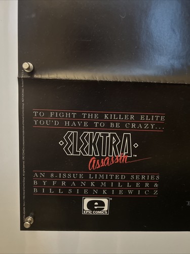 ELEKTRA ASSASSIN Original 22" x 34" Promotional Poster 1986 - MARVEL/EPIC COMICS - Picture 2 of 8