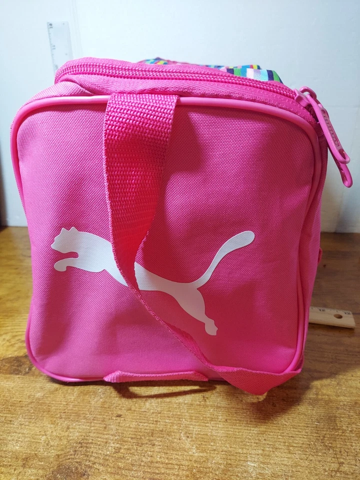 Bolsa de ombro PUMA atlética feminina/menina esportiva rosa 14" x 8" x 9" - Imagem 3 de 4