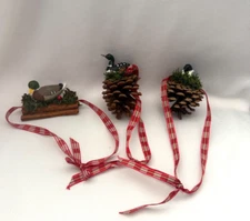 L L Bean Christmas Keepsakes Ornaments Loon Duck 3 Piece Set