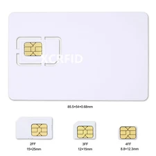Programmable Blank LTE USIM 4G Card WCDMA GSM Blank Mini Nano Micro 2FF 3FF 4FF