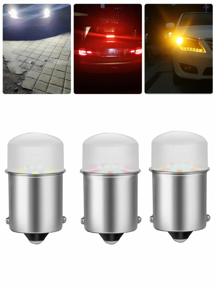 2x Car Signal Lights LED 1156 BAY15s Led R5W R10W DRL Daytime Running Lamp - Image 4 of 4